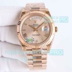 TWB Swiss replica Rolex 2836 Day-Date II Presidential Rose Gold Roman Dial 40mm watch 